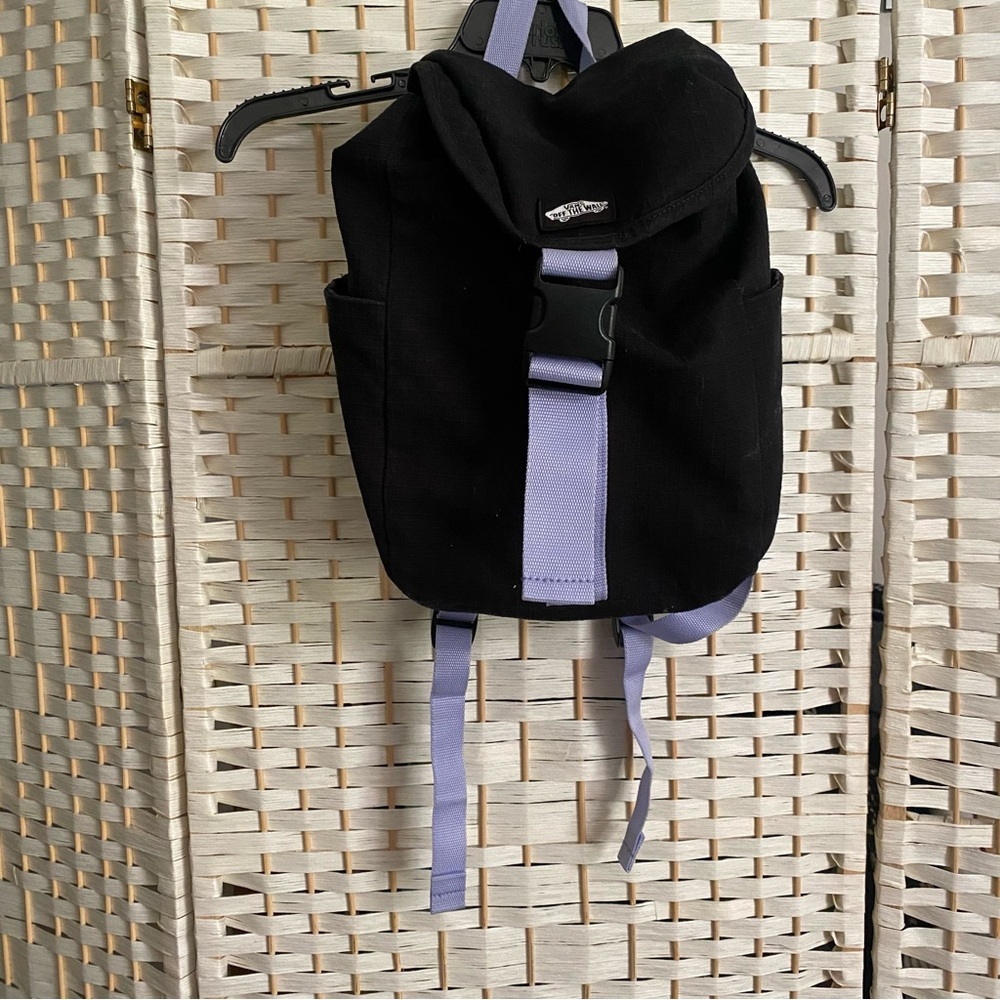 Vans Black and Lavender Tripper Backpack